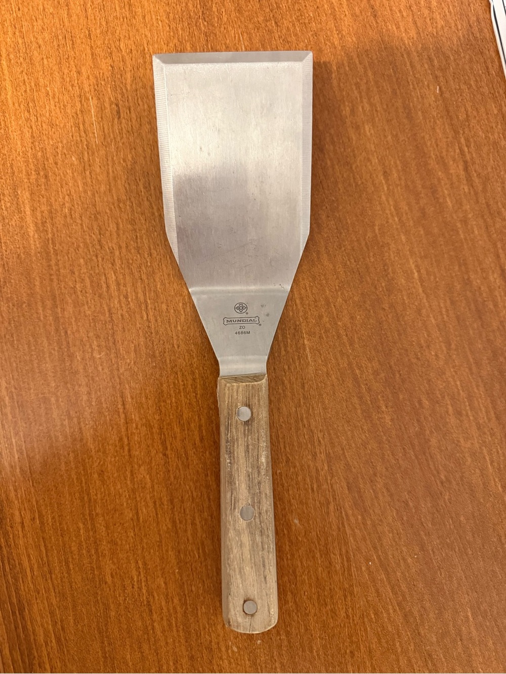 Mundial Stainless Steel vintage Turner Spatula with Wooden Handle